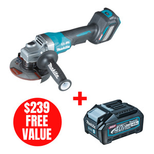 Makita MAK-GA029GZ XGT 40V MAX Li-Ion AWS 5in Angle Grinder (Paddle Switch / Variable Speed)