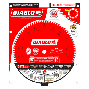 Diablo FRE-D1084L 10in X 84T Laminates, Plastics & Non-Ferrous Metals Circular Saw Blade