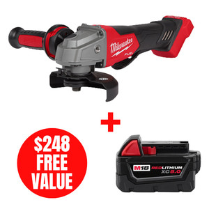 Milwaukee MIL-2880-20 M18 FUEL 4-1/2in / 5in Grinder Paddle Switch, No-Lock Bare Tool