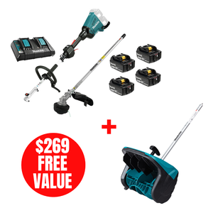 Makita MAK-DUX60PTM5X 18Vx2 LXT Split Shaft Line Trimmer 4x 5.0Ah Kit