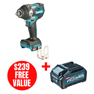 Makita MAK-TW007GZ 40V MAX XGT 1/2in Mid-Torque Impact Wrench with Friction Ring Bare Tool