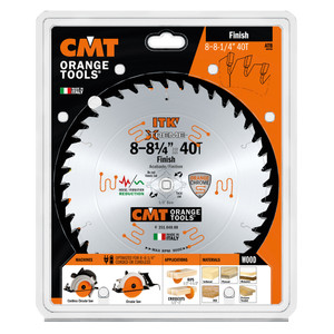 CMT Orange Tools CMT-25104008 8-8-1/4in x 40T Fine Finish Wood Blade