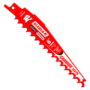 Diablo FRE-DS0603CP3C 6in 3 TPI Carbide Pruning and Clean Wood Reciprocating Saw Blade 3-Pack