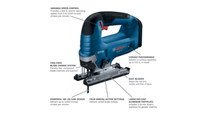 Bosch BOS-GST18V-50N 18V Brushless Top-Handle Jig Saw Bare Tool