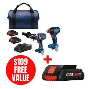 Bosch BOS-GXL18V-227B25 18V 2-Tool 2x CORE 18V 4.0Ah Combo Kit