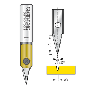 Dimar DIM-31850V30 30 Degree V-Groove Engraving Knife