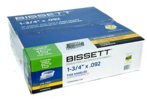 Bissett BIS-C155R092HDG-3M 1-3/4in 15DEG HDG Coil Nails 3M