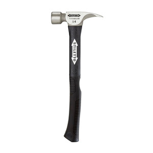 Stiletto Tool STIL-TI14MC-F 14oz Milled Curve Titanium Hammer 18in Hybrid Fiberglass Handle