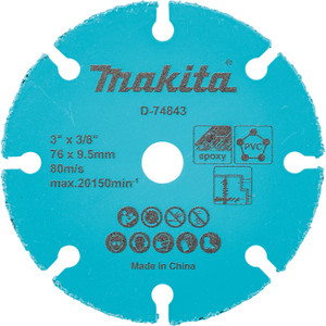 Makita MAK-D-74843 3in Carbide Grit Abrasive Multi-Material Cut Off Wheel