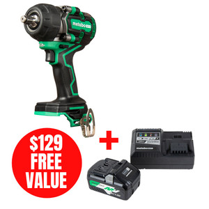 Metabo HPT HPT-WR36DEQ4M 36V MultiVolt 1/2in Mid-Torque Impact Wrench (Bare Tool)