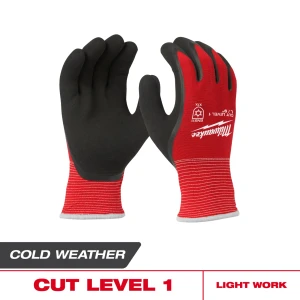Milwaukee Cut Level 1 Winter Insulated Dipped Gloves