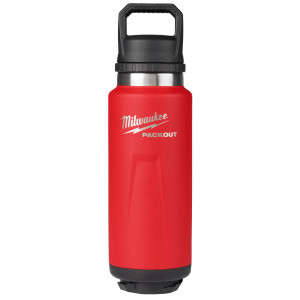 Milwaukee MIL-48-22-8397R PACKOUT 36oz Insulated Bottle with Chug Lid - Red
