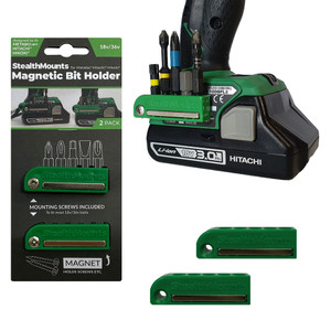 StealthMounts SM-BH-MHH-GRN-2 Magnetic Bit Holder for Metabo HPT 2 Pack