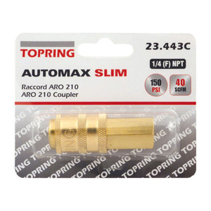 Topring TOP-23.443C Quick Coupler Automax Slim 1/4 (F) NPT (Automatic)