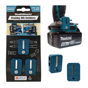 StealthMounts SM-BH-MK-S-BLU Stubby Magnetic Bit Holder for Makita CXT, LXT & XGT Tools 3Pk