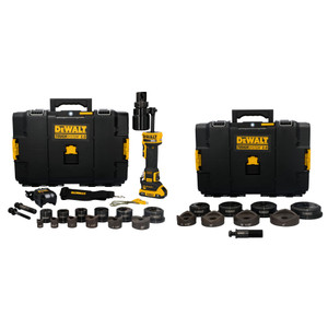 DEWALT DEW-DCE600D1K4 20V Max Hydraulic Knockout Tool Kit With 1/2in - 4in Punches And Dies