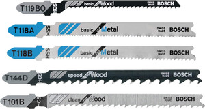 Bosch BOS-T500 5pc T-Shank Jig Saw Blade Set
