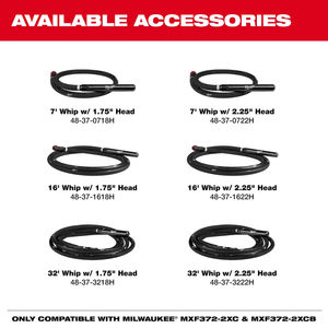 Milwaukee MIL-48-37-1618H 16ft High Cycle Whip With Small Head