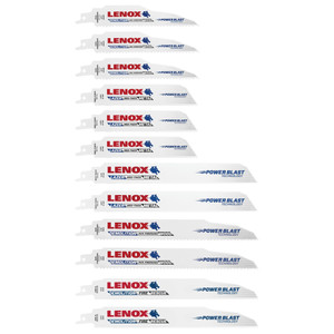 Lenox LEN1214412RKD Bimetal Recip Kit 12RKD Demolition 3x 6066R 3x 6114R 2x 9114R 2x 966R 2x 960R Includes Storage Case 12 Pack