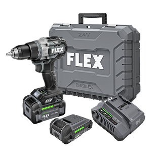 FLEX FL-FX1171T-2B 24V 1/2in 2 Speed Drill Driver With Turbo Mode 2.5Ah + 5.0Ah Kit