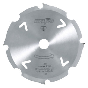 Mafell MAF-92474  Dia 160 x 2.4/3.0 x 20mm 4 Flat/Trapezoidal Teeth Saw Blade For Cement Bonded Materials