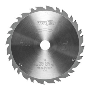 Mafell MAF-92602 28 Teeth 160 x 20mm Saw Blade For Universal Use With Wood
