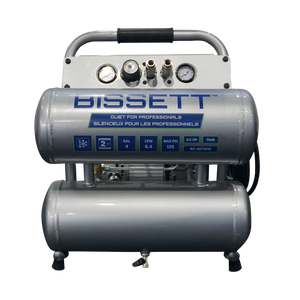 Bissett BIS-BC-4GTWIN 4 Gal Twin Stack Quiet Air Compressor