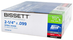 Bissett BIS-RC4DGAL 1-1/2in Smooth Nail Coil 7.2M