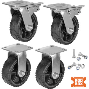 Klein Tools KLE-54850MB Modbox 6in Utility Cart Caster Replacement Wheel Set 4 Pack