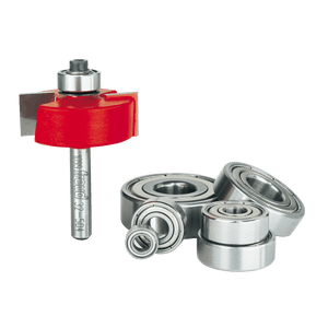 Freud FRE-32-504 Flush Rabbeting Bit Set 1/4SH With Bearings 1/8in to 1/2in Depth