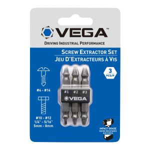 Vega Industries VEGA-SES-3 Screw Extractor 3 Piece Set