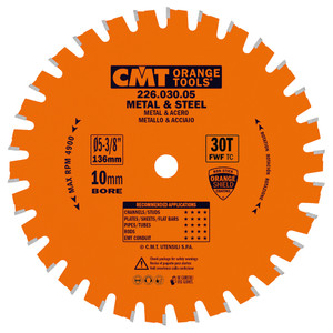 CMT Orange Tools CMT-22603005 5-3/8in Dia x 30 Teeth Industrial Dry Cutter Circular Saw Blade