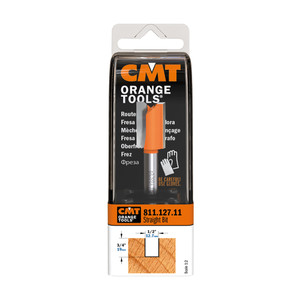 CMT Orange Tools CMT-81112711 1/2in x 2-1/4in Right Hand Rotation Straight Router Bits Short Series