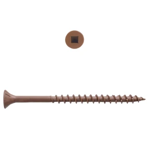 Hillman #8 x 2-1/2in brown deck screw