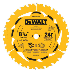 DEWALT DEW-DWA281424 8-1/4in x 24 Teeth Circular Saw Blade