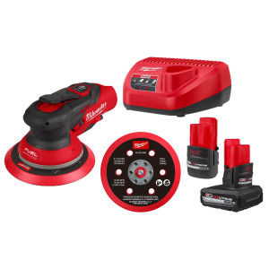 Milwaukee MIL-2585-22CX M12 Fuel 6in Random Orbital Sander 5.0Ah and 2.0Ah Kit - 3/16in