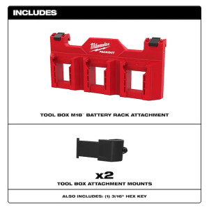 Milwaukee MIL-48-22-8603 PACKOUT Tool Box M18 Battery Rack Attachment