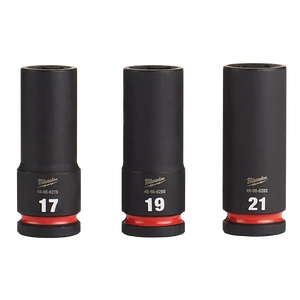 Milwaukee MIL-49-66-7025 SHOCKWAVE Impact Duty 1/2in Drive Metric Deep 6 Point 3-Piece Socket Set