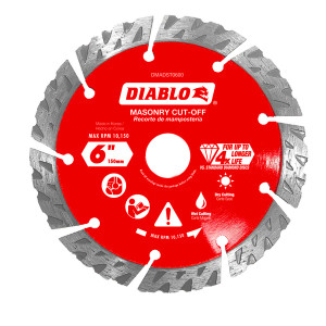 Diablo FRE-DMADST0XX Diamond Segmented Turbo Masonry Cut-Off Blade