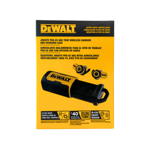 DEWALT DEW-1902097DW2 Jobsite Pro X-2 ANC True Wireless Earbuds with Charging Case