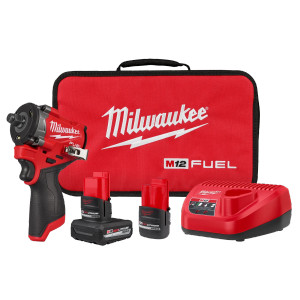 Milwaukee MIL-2563-22 M12 FUEL 1/2in Stubby Impact Wrench with 5.0Ah and 2.0Ah Kit