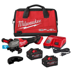 Milwaukee MIL-3672-22 M18 FUEL 4-1/2in-6in Variable Speed Braking Grinder, Paddle Switch w/ ONE-KEY 2x 8.0Ah Kit