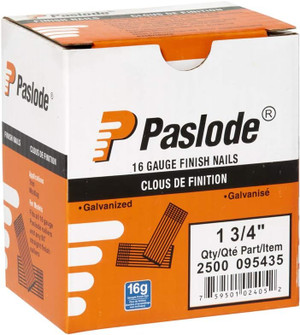 Paslode PAS-095435 16 Gauge 1-3/4in Straight Galvanized Finish Nails 2500-Pack