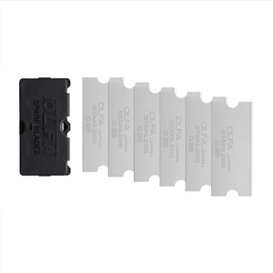 Olfa OLFA-GSB-2S/6B 40mm Stainless Steel Glass Scraper Blade - 6 Pack