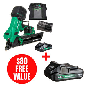 Metabo HPT HPT-NR1838DKAM 18V MultiVolt Brushless 1-1/2in Metal Connector Nailer 4.0Ah Kit