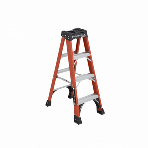 Louisville Ladder LOU-FS140HD-XX Fiberglass Step Platform Ladder Type IAA, 375lbs Load Capacity