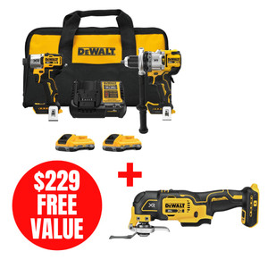 DEWALT DEW-DCK2101QQ2 20V MAX XR Hammer Drill/impact 2-Tool 2x4.0Ah Combo Kit