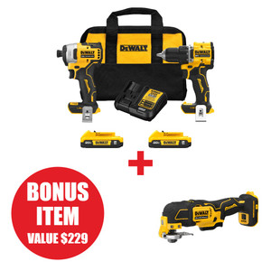 DEWALT DCK225D2 + 20V MAX XR Brushless 3-Speed Oscillating Multi-Tool bundle
