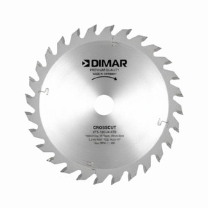 Dimar DIM-TS-160-24-ATB Carbide Tipped Track Saw Blade, 160mm, 24 Teeth, ATB