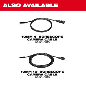 Milwaukee MIL-48-53-3316 10mm 10Ft Borescope Camera Cable For M12 Wireless Monitor